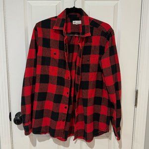 GAP Red and Black Casual Men's Buffalo Check Button Down Shirt‎ - Medium
